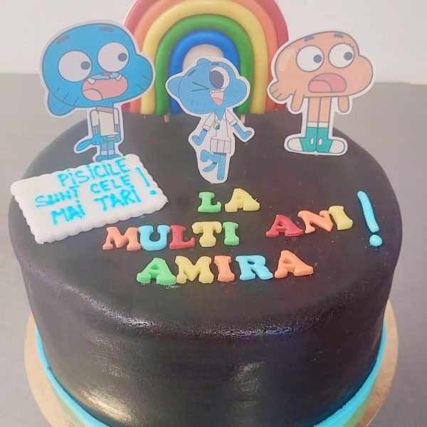 tort cu personaje de desene animate